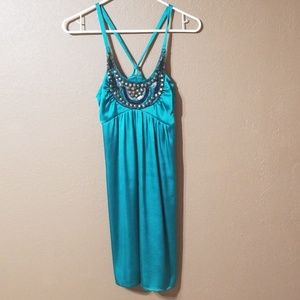 Mini aqua green dress